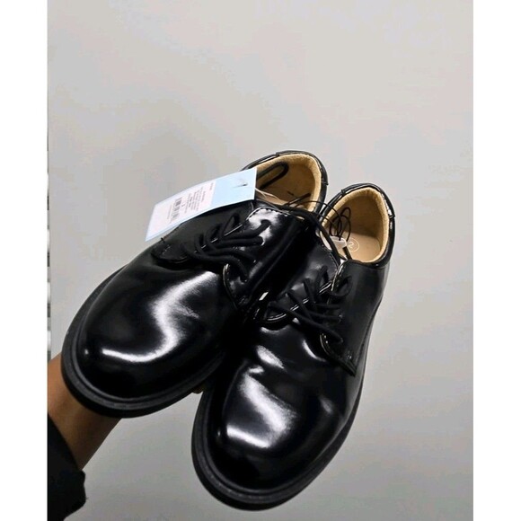 Cat & Jack Kids' Will Boy Oxford Dress Shoes Lace Up Faux Leather Size 2 - Picture 6 of 6